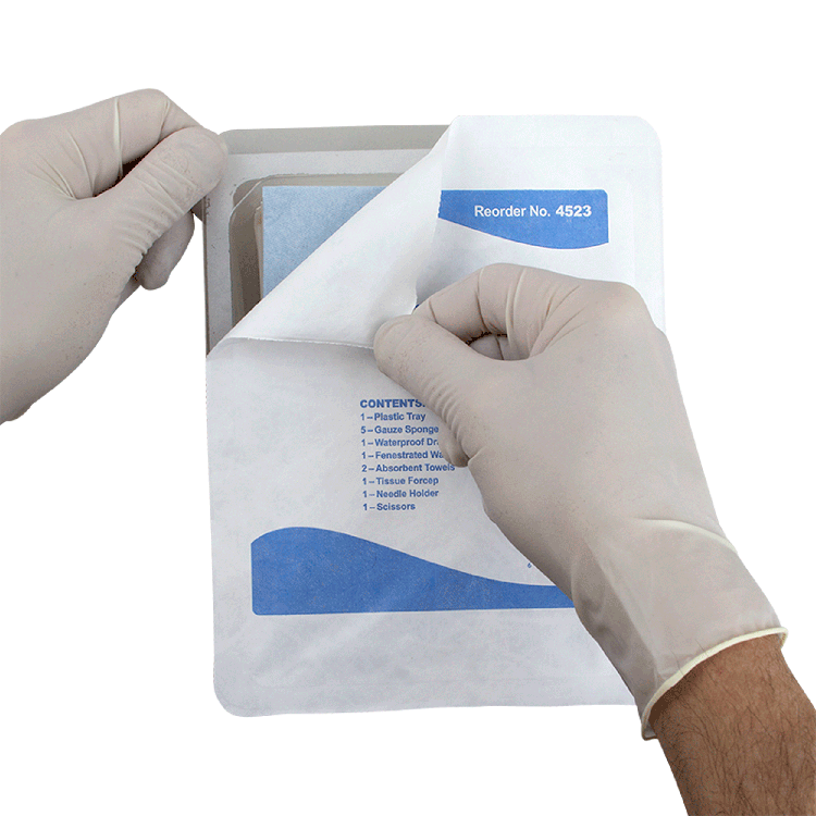 4523 Dynarex® Sterile Minor Laceration Tray Kit with Instruments